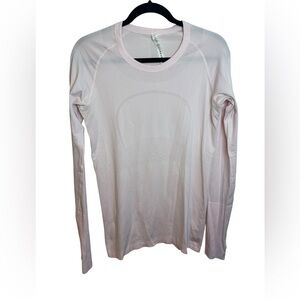Lululemon Pale Pink Swiftly Tech Long Sleeve Crew Top